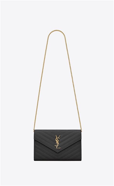 ysl c wall mono grain de poudre|CLASSIC CASSANDRE CHAIN WALLET IN GRAIN .